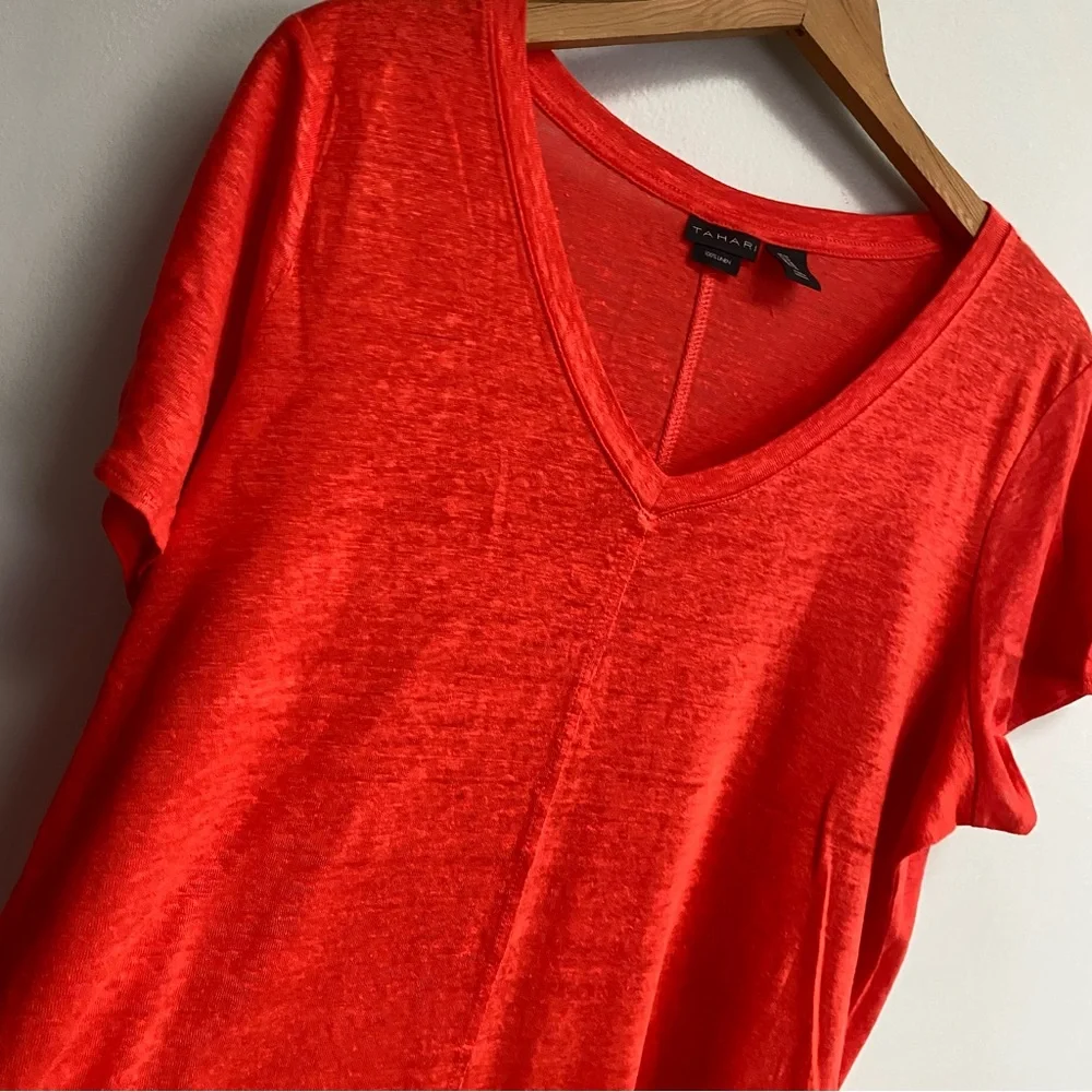 TAHARI 100% LINEN TOP - 1X - Picture 5 of 8